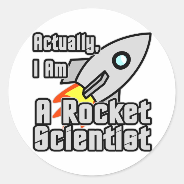 Rocket Scientist Classic Round Sticker (Front)