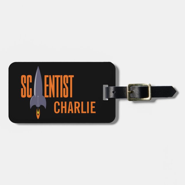 Rocket Scientist custom luggage tag (Front Horizontal)