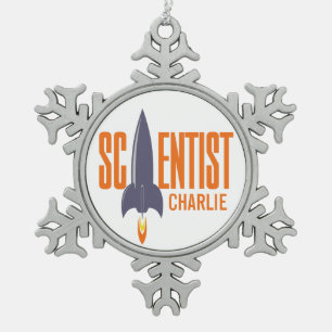 Rocket Scientist custom name ornament