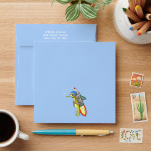 Rocket Seahorse Envelope