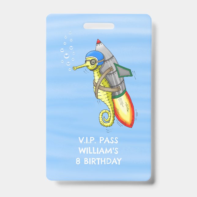 Rocket Seahorse VIP PASS Badge (Front)