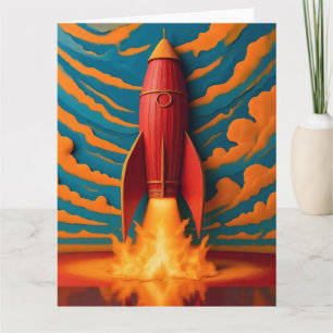 Rocket Ship: 1950s inspired  Card