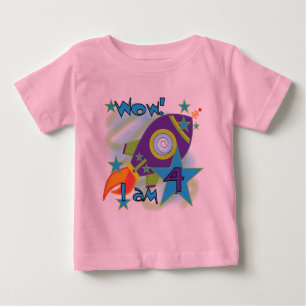 Rocket Ship 4th Birthday T-shirts and Gifts