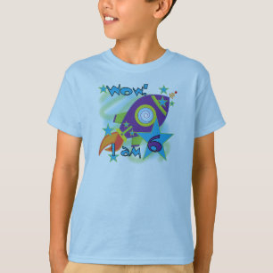 Rocket Ship 6e Anniversaire Tshirts et cadeaux