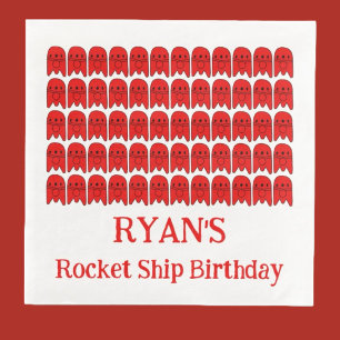 Rocket Ship Birthday Party Napkin