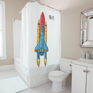 Rocket ship cartoon illustration