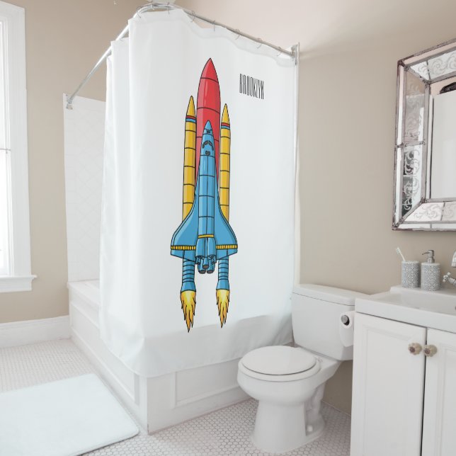 Rocket ship cartoon illustration (In Situ)