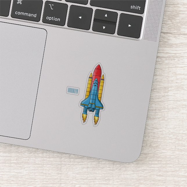 Rocket ship cartoon illustration (Detail)