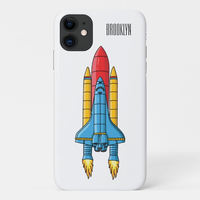 Rocket ship cartoon illustration Case-Mate iPhone case (Back)