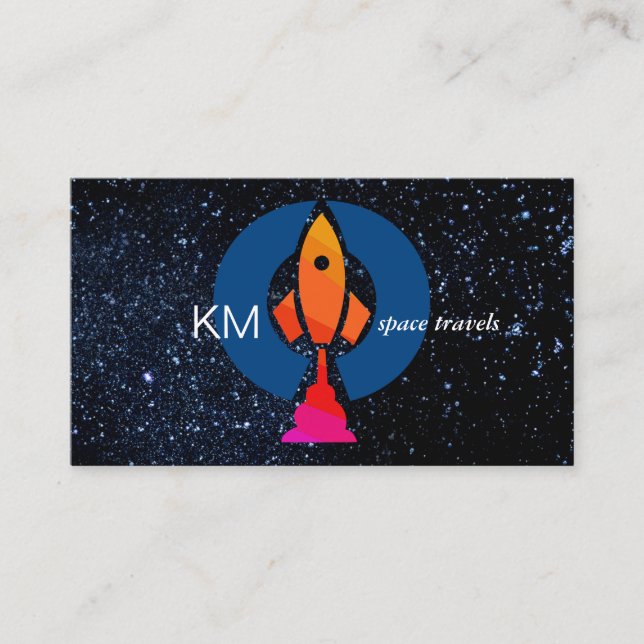Rocket Ship Logo | Stars Business Card (Front)