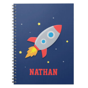Rocket Ship, Outer Space, For Boys Notebook