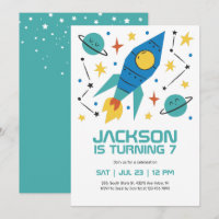 Rocket Ship Outer Space Party Kids Birthday