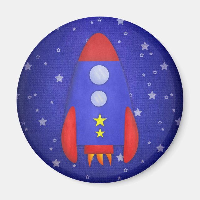 Rocket Ship Party Favour Magnet (Front)
