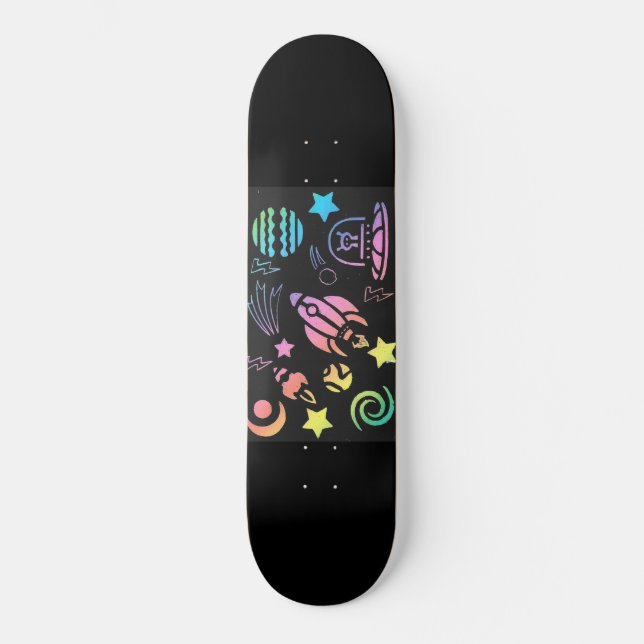 Rocket Ship Skateboard Deck (Front)