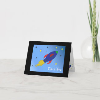 Rocket Ship Thank You Card