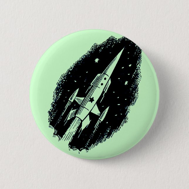 Rocket Ship X-11 2 Inch Round Button (Front)