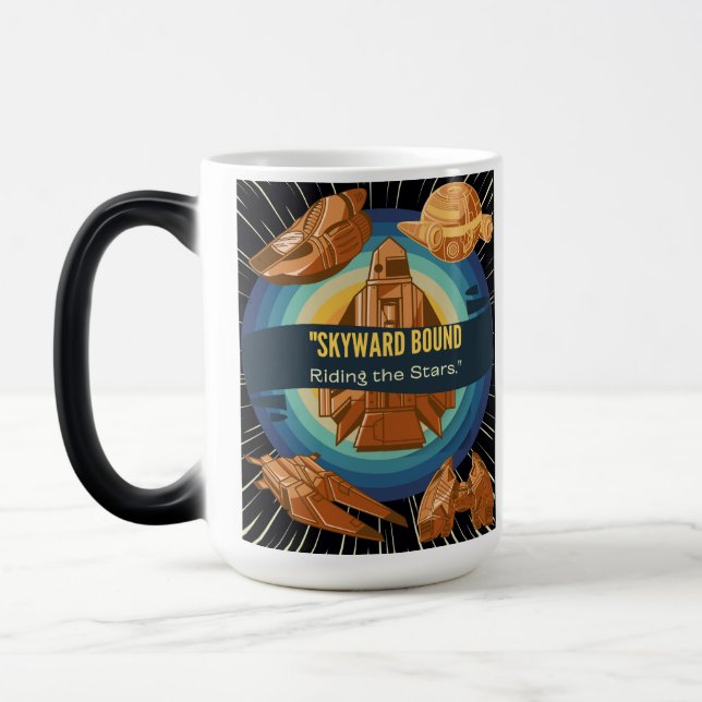 rocket shipe and space magic mug (Left)