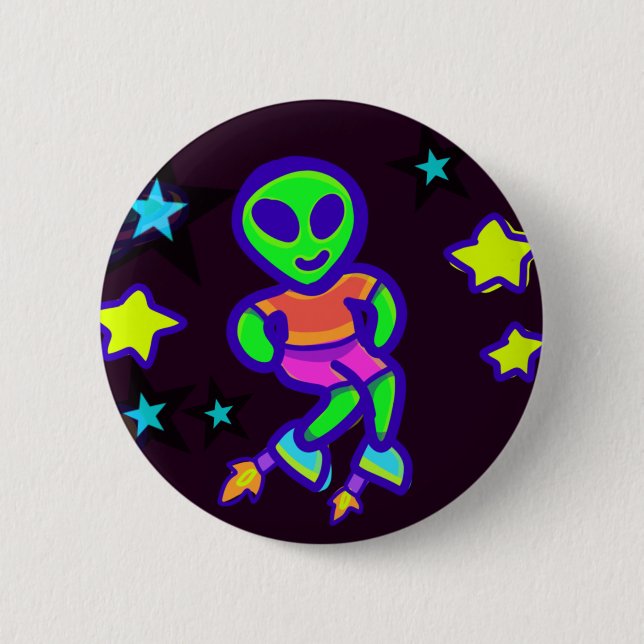 Rocket Shoes Alien Kid Aliens In Outer Space Pin (Front)