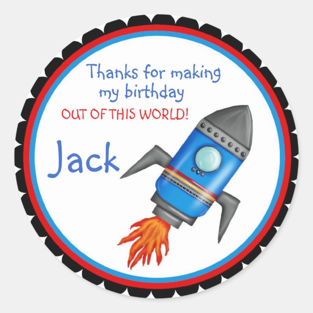 Rocket Shop Outer Space Stickers (Front)