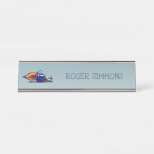 Rocket Snail Desk Name Plate