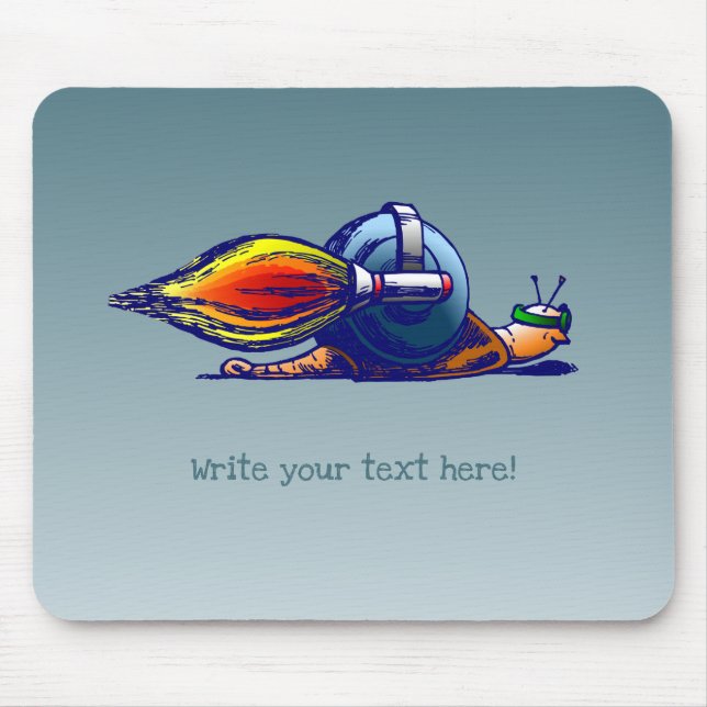 Rocket Snail Mouse Pad (Front)