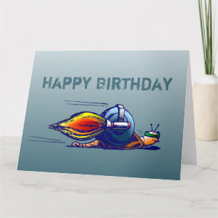 Rocket Snail on Birthday Card