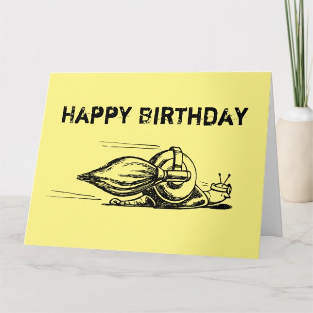Rocket Snail on Birthday Card (Front)