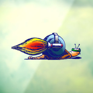 Rocket Snail Window Cling