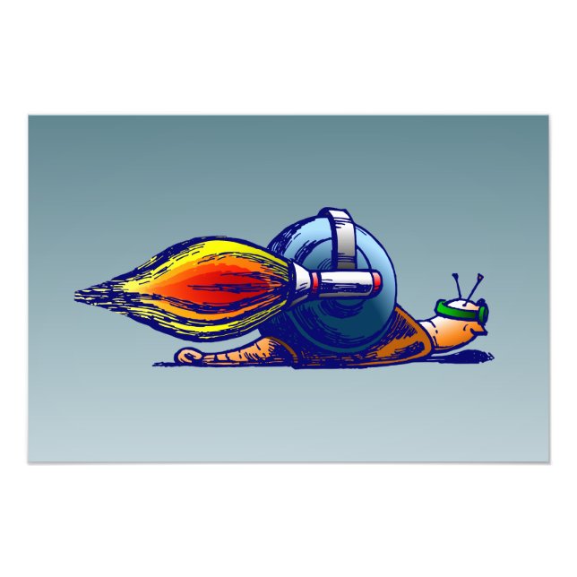 Rocket Snail's Fast Jetpack Ride Photo Print (Front)