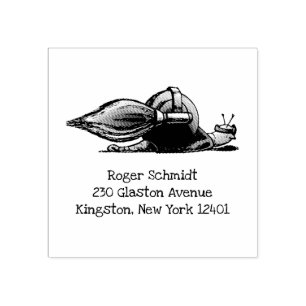 Rocket Snail's Fast Jetpack Ride Rubber Stamp