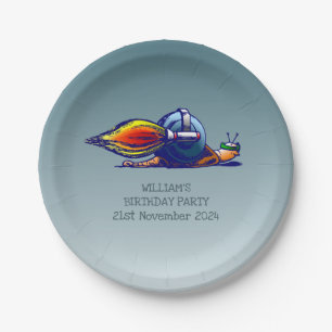 Rocket Snail's Jetpack Ride Paper Plate