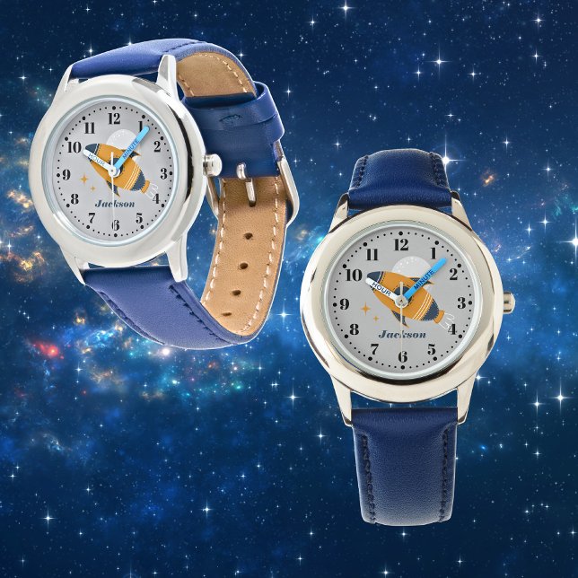 Rocket Space Personalized Custom Kid's Watch (Creator Uploaded)