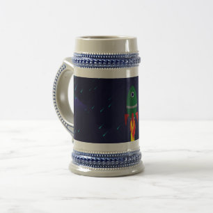 Rocket spaceship astrology astronaut beer stein