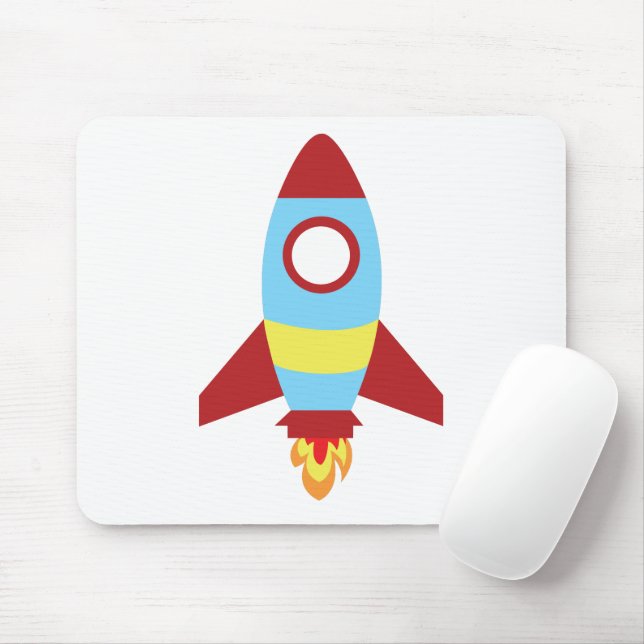 Rocket Spaceship Launching Mouse Pad (With Mouse)