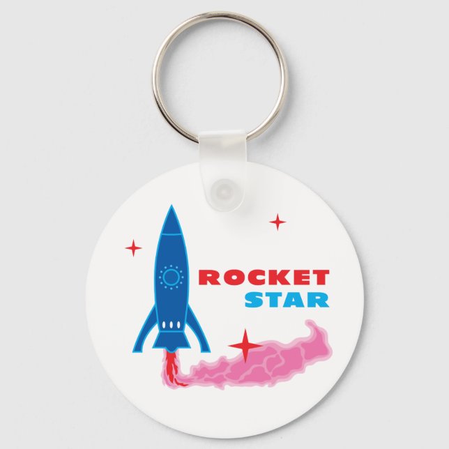 Rocket Star Keychain (Front)