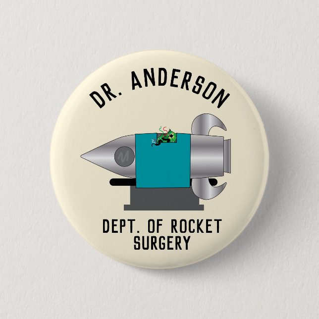 Rocket Surgery Funny 2 Inch Round Button (Front)