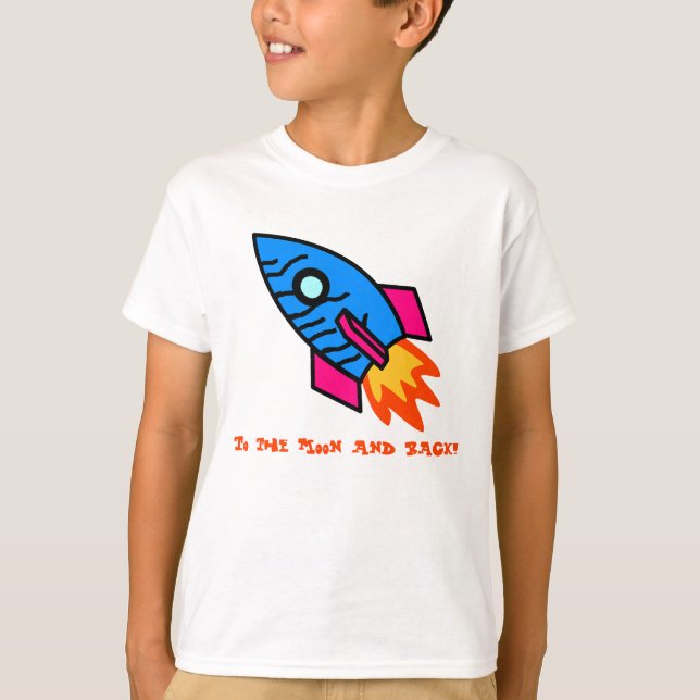 Rocket: To the Moon and Back T-Shirt (Front)