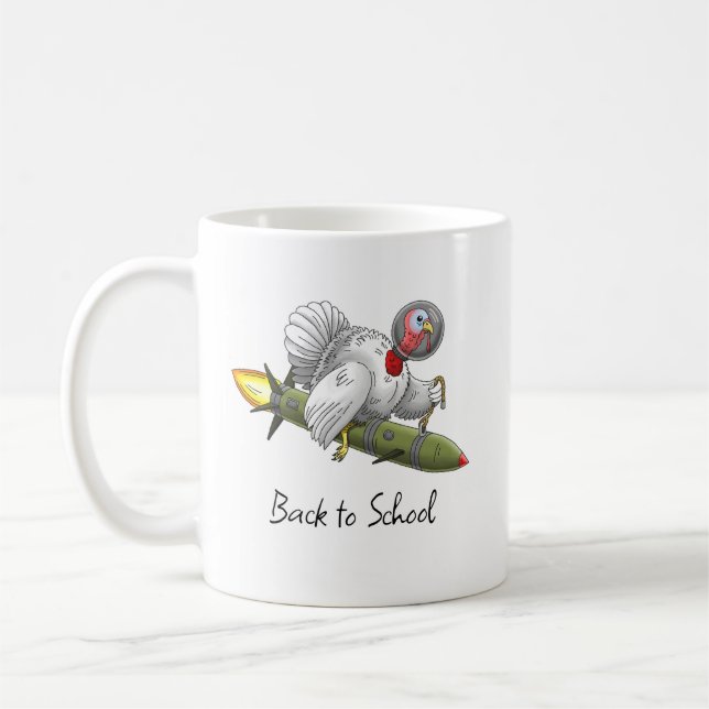 Rocket Turkey Back to School Coffee Mug (Left)
