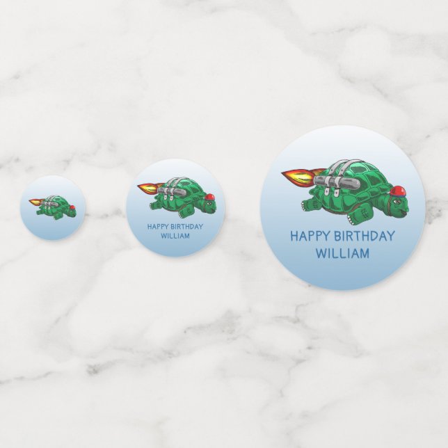Rocket Turtle Confetti (Fronts)