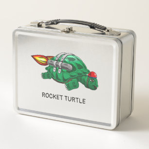 Rocket Turtle Metal Lunch Box