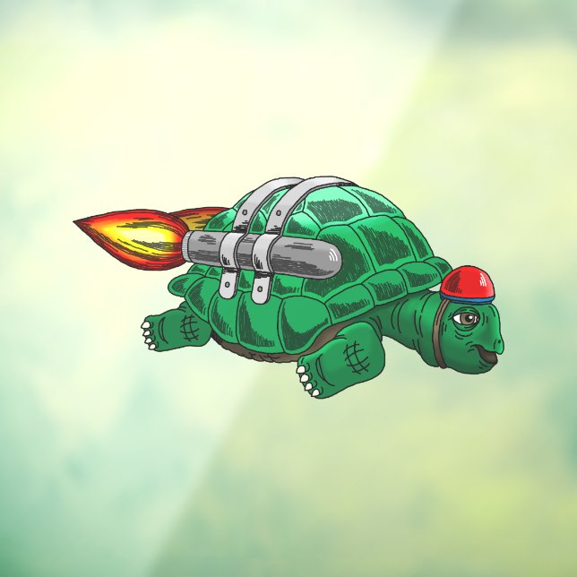 Rocket Turtle Window Cling (Sheet 3)