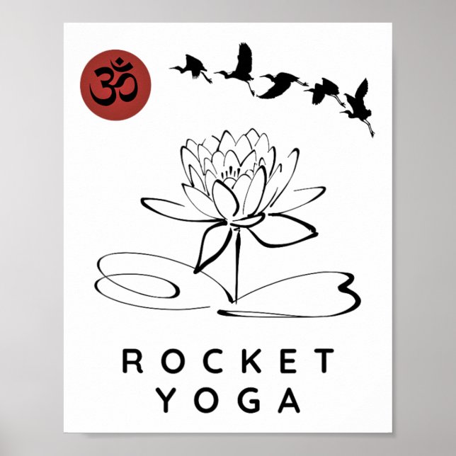 Rocket Yoga Instructor Rocket Yoga Beginner Design Poster (Front)