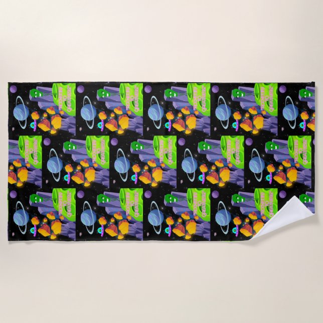 ROCKETING TO GREATNESS BEACH TOWEL (Front)