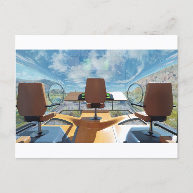 RocketLodge 3D Cabine intérieur - Carte postale (Devant)