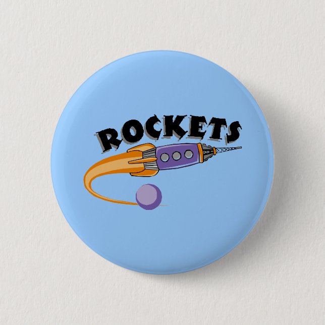 Rockets 2 Inch Round Button (Front)