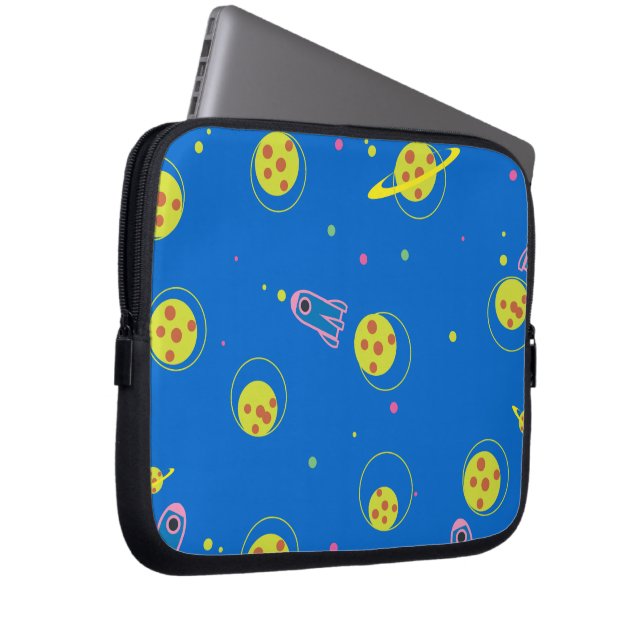 Rockets and Planets Laptop Sleeve (Front Right)