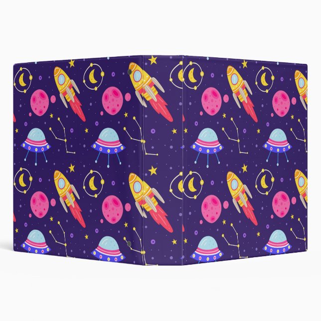 Rockets Fly To The Moon Children Pattern Binder (Background)