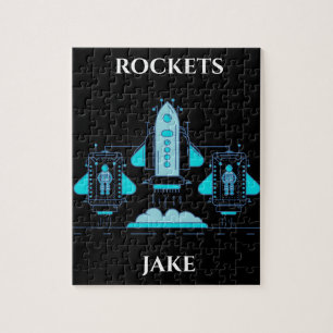 Rockets puzzle with personalized name.