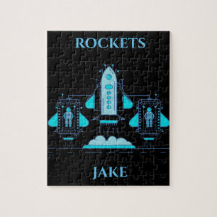Rockets puzzle with personalized name.