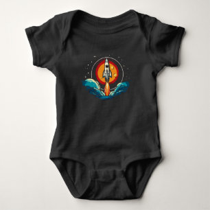 Rocketship Baby Bodysuit